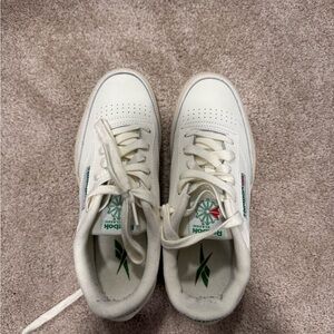 Reebok Off-White Leather Sneakers